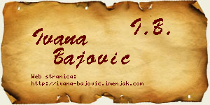 Ivana Bajović vizit kartica